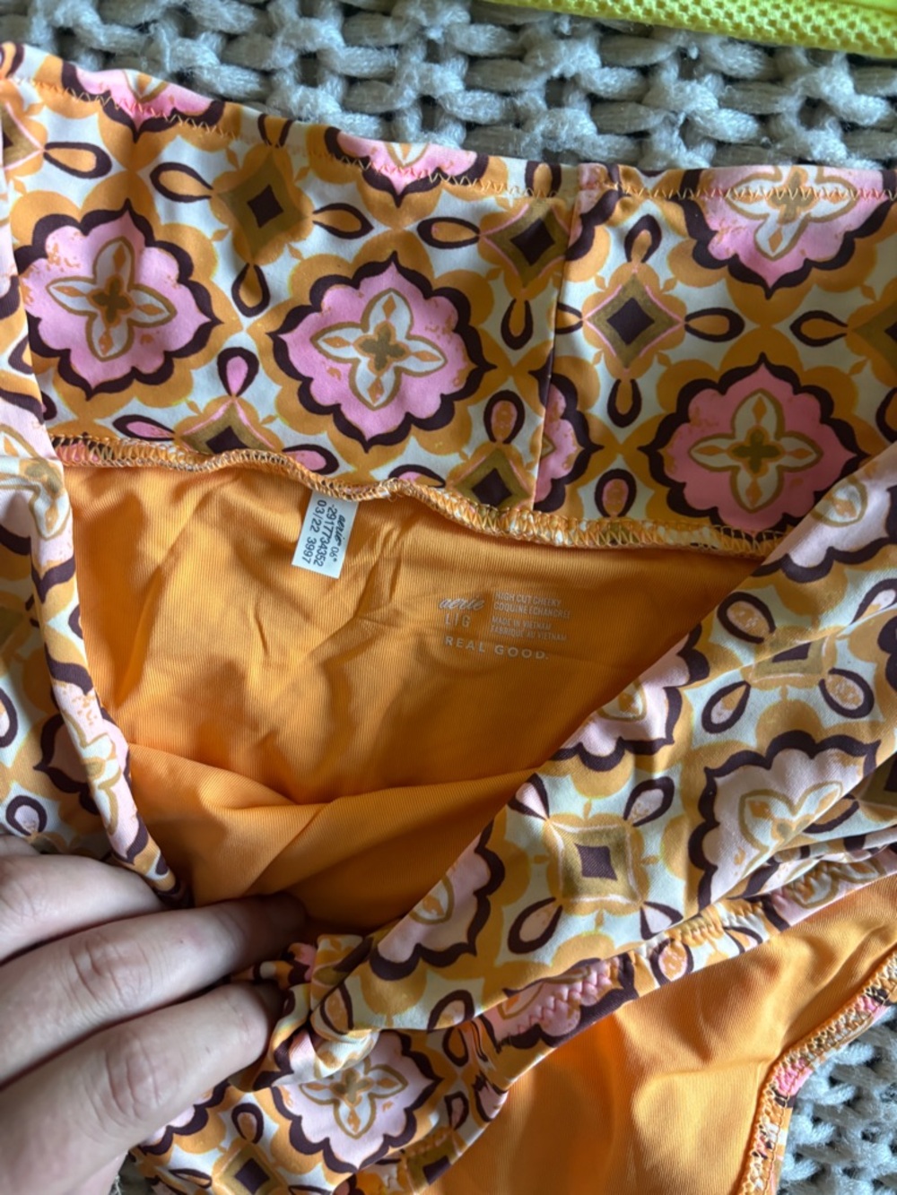 Aerie swim haul size large , high rise cheeky bottoms , scoop neck tops - Picture 6 of 7